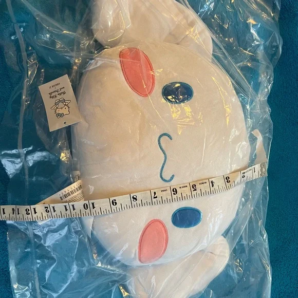 Cinnamoroll Hello Kitty Sanrio White Plush Pillow Pink and Blue Accents NWT - Picture 5 of 8